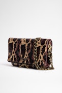 Bolso de mano Rock Wild - Bolso de mujer Rock Wild de piel gris con efecto pitón