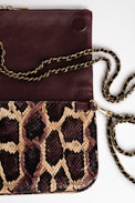 Bolso de mano Rock Wild - Bolso de mujer Rock Wild de piel gris con efecto pitón
