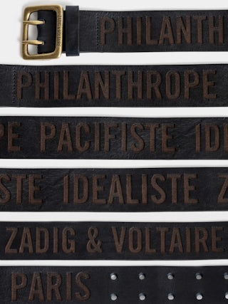 Belt Buckley Stamp - Leather belt.