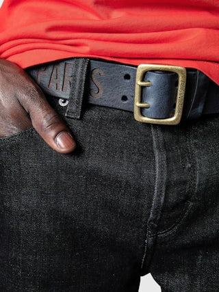 Belt Buckley Stamp - Leather belt.