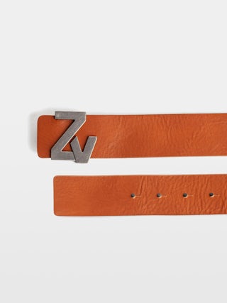 Belt ZV Initiale 40mm - Leather belt with ZV buckle.