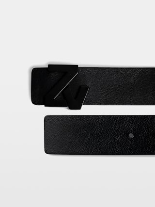 Belt ZV Initiale 40mm - Leather belt with ZV buckle.