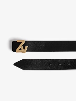 ZV Initiale La Mini Belt - 30mm wide leather belt with signature zv buckle.
