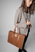 ZV Initiale Le Tote Bag - Women's Le Tote bag in cognac suede