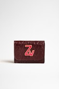ZV Initiale Le Trifold Wallet - Women's small trifold wallet in burgundy leather