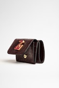 ZV Initiale Le Trifold Wallet - Women's small trifold wallet in burgundy leather