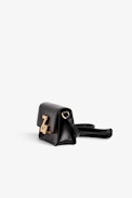 Borsa a portafoglio ZV Initiale City Grigri Pelle - Piccola borsa a portafoglio con tracolla in pelle nera donna