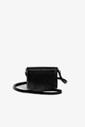 Borsa a portafoglio ZV Initiale City Grigri Pelle - Piccola borsa a portafoglio con tracolla in pelle nera donna