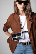 Borsa a portafoglio ZV Initiale Le Long Unchained - Portafoglio donna argentato