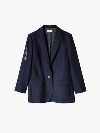 Viva Arrow Strass Blazer - Women's navy blazer