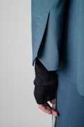 Visko Crêpe Jacket - Women's jacket in blue-gray crêpe
