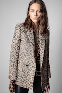 Visko Jac Leopard Blazer - Women’s beige leopard print blazer