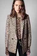 Visko Jac Leopard Blazer - Women’s beige leopard print blazer
