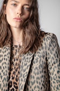 Visko Jac Leopard Blazer - Women’s beige leopard print blazer