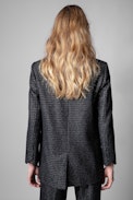 Veste Viva - Veste en laine glitter noire Femme