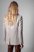 Venus Car Jacket - Women's iridescent straight-cut jacket