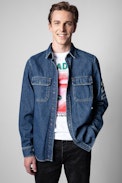 Stan Arrow Denim Shirt - Men’s denim shirt with patch pockets