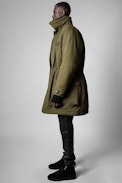 Parka Karl tech - Parka kaki intérieur fausse fourrure Homme
