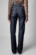 Jean Poete - Women’s raw denim flared jeans