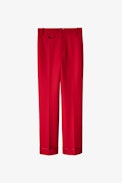 Hose Poetia - Rote Damenhose aus Gabardine