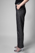 Peter Trousers - Women's glittery wool trousers