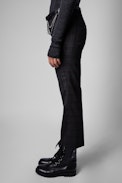 Pantalon Posh - Pantalon à carreaux en laine bleu marine Femme