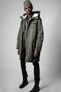 Parka Keanu mili - Parka fourré en coton kaki Homme