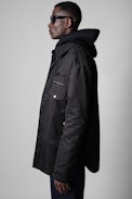 Chaqueta Troyh - Chaqueta militar de hombre de algodón negro