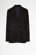 Giacca Valfried crinkle Pelle Stropicciata, - Giacca in pelle marrone uomo