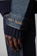 Base denim bomber - Men's denim ‘La faute à Voltaire’ jacket