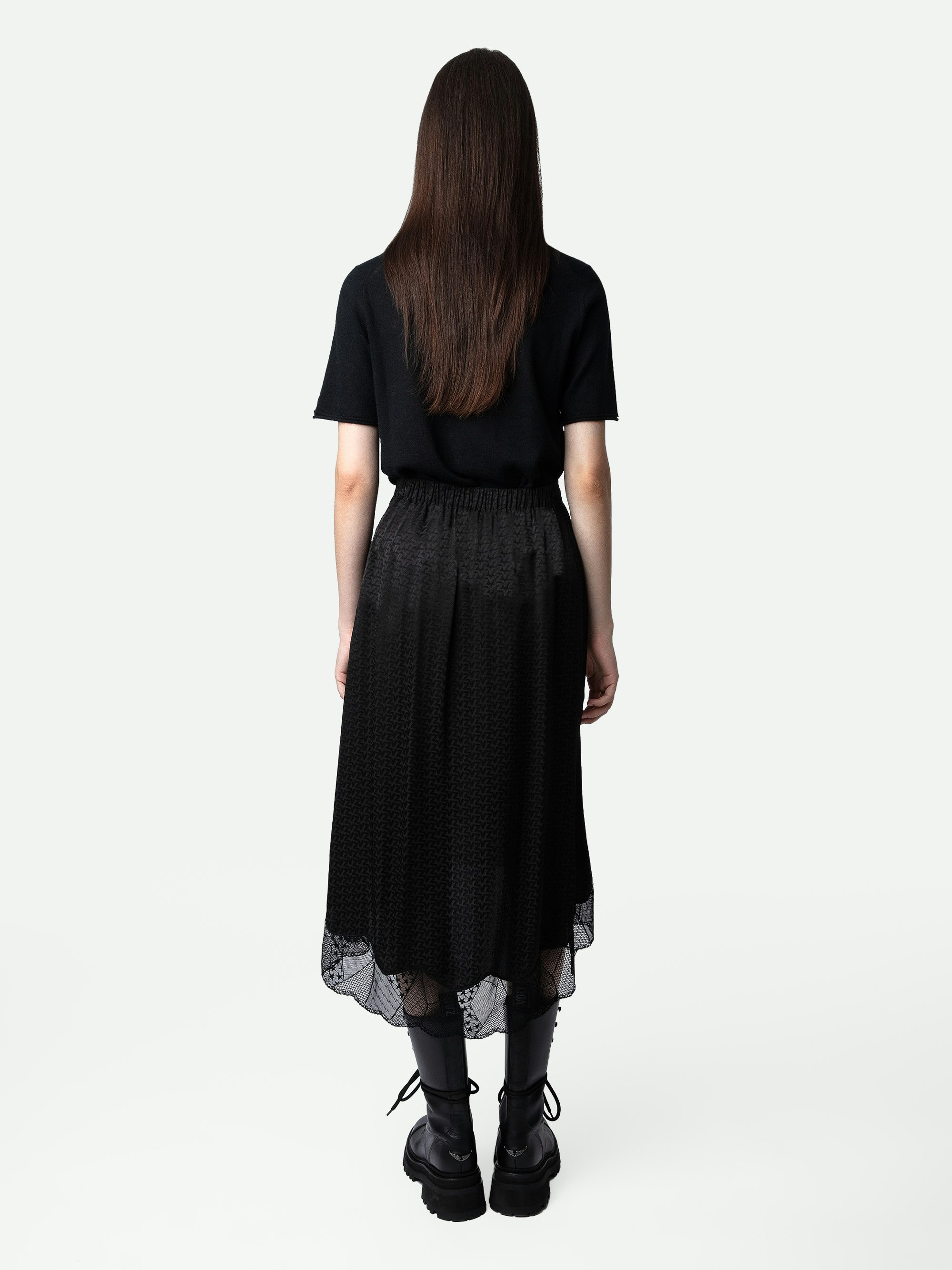 Joslin Jacquard Skirt ZV 3D skirt black women | Zadig&Voltaire Joslin Jacquard Skirt ZV 3D skirt black women | Zadig&Voltaire