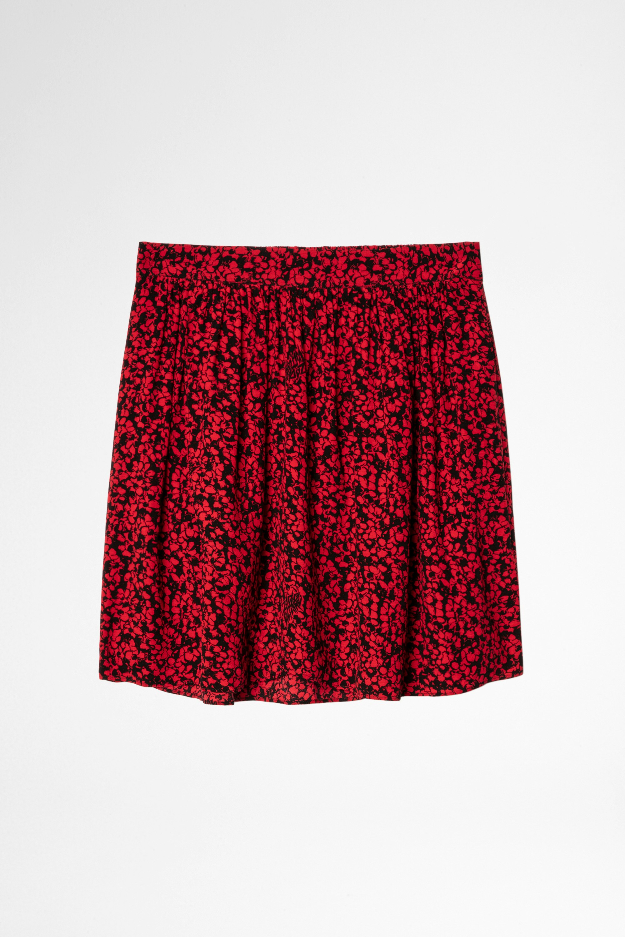 Jeveal Skirt Women’s red and black floral print short skirt