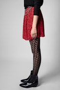 Gonna Jeveal - Gonna corta con stampa floreale rossa e nera donna
