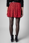 Gonna Jeveal - Gonna corta con stampa floreale rossa e nera donna