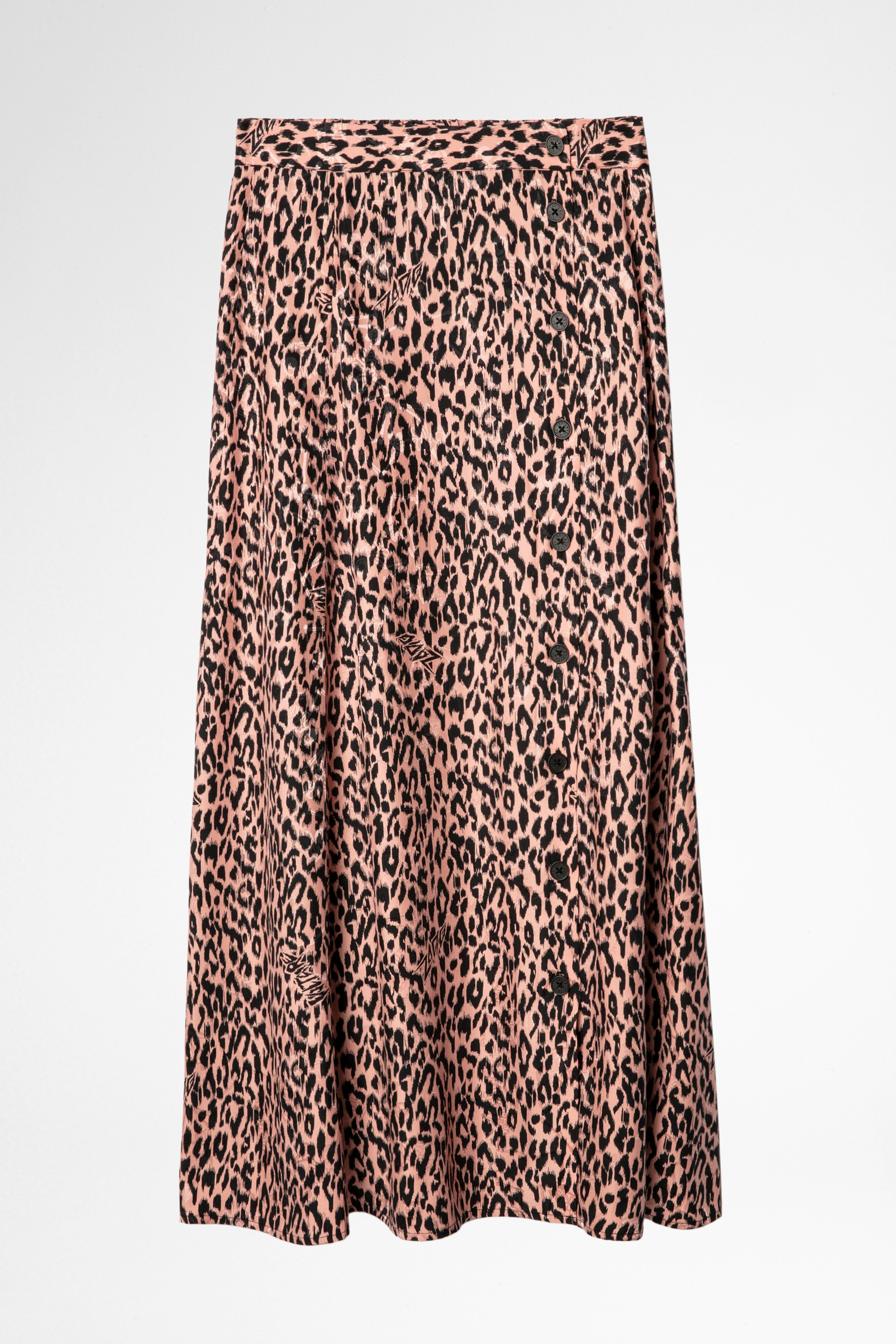 Rock June Silk Skirt Women’s leopard print long skirt
