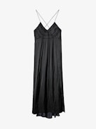 Robe Rayonne Satin  - Robe longue noire.