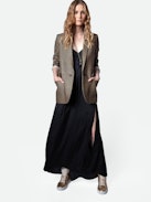 Robe Rayonne Satin  - Robe longue noire.