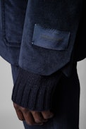 Viks Velvet Jacket - Men's navy blue velvet jacket
