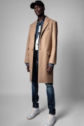Matt Coat - Straight-cut camel wool coat