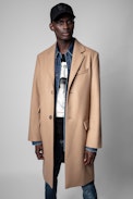 Matt Coat - Straight-cut camel wool coat