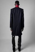 Manteau Matt - Manteau droit en laine bleu marine