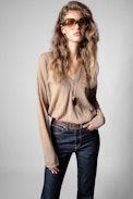Pull Brumy Cachemire - Pull en cachemire camel femme
