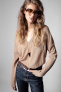 Pull Brumy Cachemire - Pull en cachemire camel femme