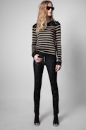 Miss Stripes Sweater - Women's black sailor sweater