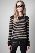 Miss Stripes Sweater - Women's black sailor sweater