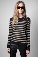 Miss Stripes Sweater - Women's black sailor sweater