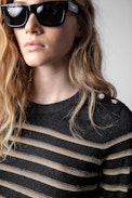 Miss Stripes Sweater - Women's black sailor sweater