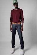 Pullover Teiss Kashmir - Herrenpullover aus bordeauxrotem Kaschmir