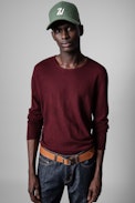 Pullover Teiss Kashmir - Herrenpullover aus bordeauxrotem Kaschmir