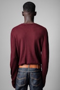 Pullover Teiss Kashmir - Herrenpullover aus bordeauxrotem Kaschmir